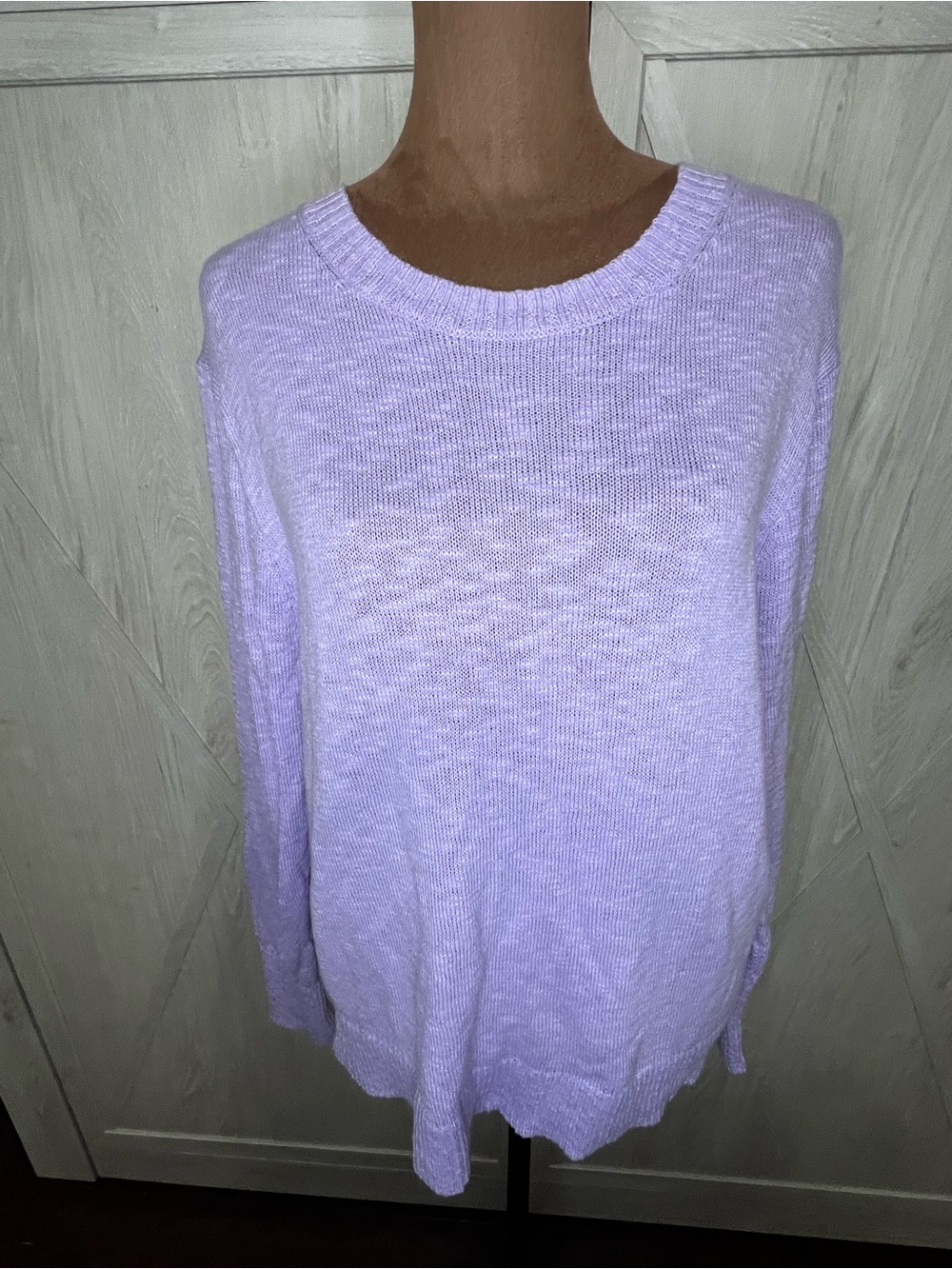 J. Crew Crewneck Knit Sweater Long Sleeve Lavender Purple Women’s Size M